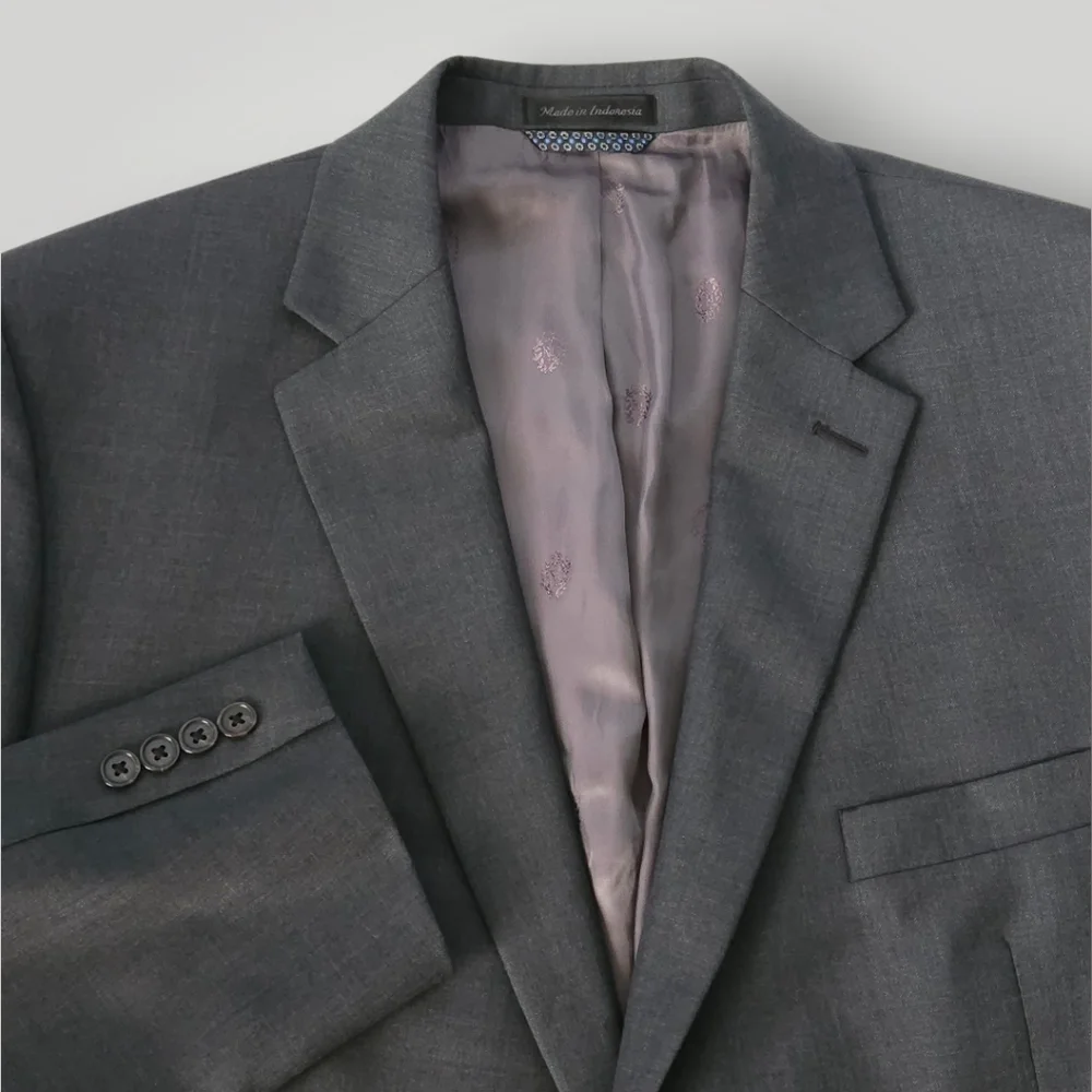 Lauren Ralph Lauren Mens 46R Charcoal Gray Wool Blazer Old Money‎ Aesthetic
